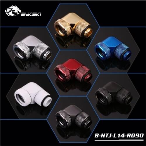 Bykski 90 Degree Elbow Rigid Hard Tube Fitting Connector Joint B-HTJ-L14-RD90