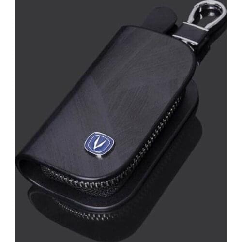 Car key case leather key cover car key wallet Car key protection management for Changan Eado XT CS35 CS75 CS85 CS95 Car Styling