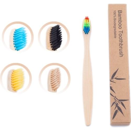 1pcs Kids Bamboo Toothbrush Eco Friendly Children Toothbrush Natural Charcoal Tooth Brush Bamboo Wooden Handle Teethbrush