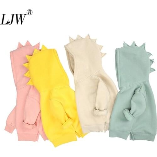 Baby clothing Hooded dinosaur sweater fleece Hooded Cute Cosplay Sweater 2021 spring Autumn new Boys Girls Clothes