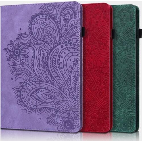 For Amazon kindle Fire HD 8 case 2020 hd8 Flower 3D Embossed Cover Funda Stand cover Fire HD 8 Plus 2020 case 8.0''Tablet shell