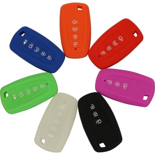 Kutery 3/4/5 Buttons Remote Key Case Silicone Protect Shell For Ford Mondeo Edge Car Accessories