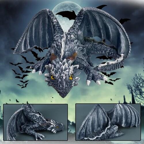 Squatting Dragon Home Decoration Wall Hanging Simulation Hands Statue 3d Decorative Resin Art Sculpture Decor For Home Party