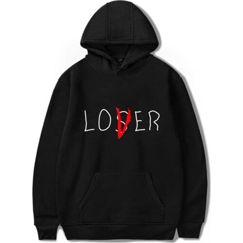 Hot los/ver Loser Lover Hoodie Men Sudadera Hombre Hip Hop pennywise Sweatshirt Kpop Unisex Casual Streetwear Harajuku Hoody
