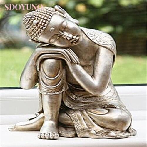 SDOYUNO 40x50cm Frameless DIY Painting By Numbers For Adults Wall Art Picture Modern Religious Figure of Buddha Diy Gift Art