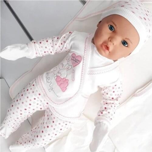 Pink Heart Rabbit Points 11 Piece Newborn Hospital Visit Set 0-3 Months