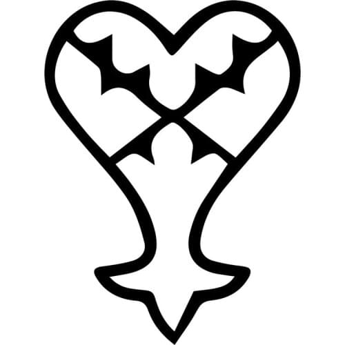 11.8X16CM Kingdom Hearts Creative Vinyl Decal Window Trunk Decoration Car Sticker