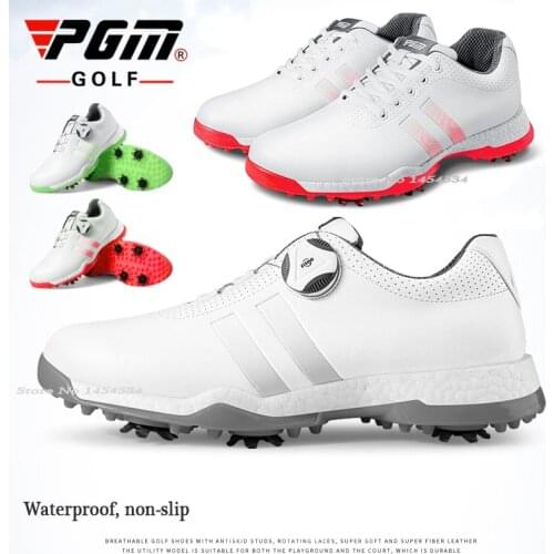 PGM Golf Womens Sneakers Sports Shoes Non-slip Movable Nail Midsole Waterproof Ball Shoes Lady Non-slip Moisture Absorption