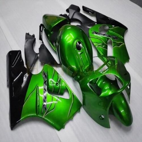 Custom motorcycle article for ZX-12R 00-01 fairings 2000 2001 ZX12R+bolts+Injection mold green