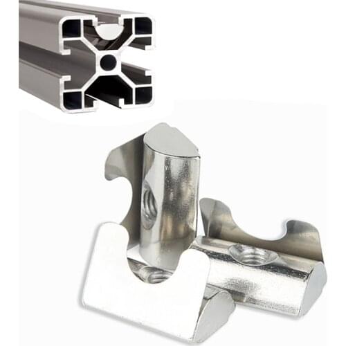 10pcs Shrapnel Nut Block Elastic Aluminium Extrusion Spring Nut EU Standard Aluminum Profile Series M4/M5/M6/M8 F3030/4040/4545