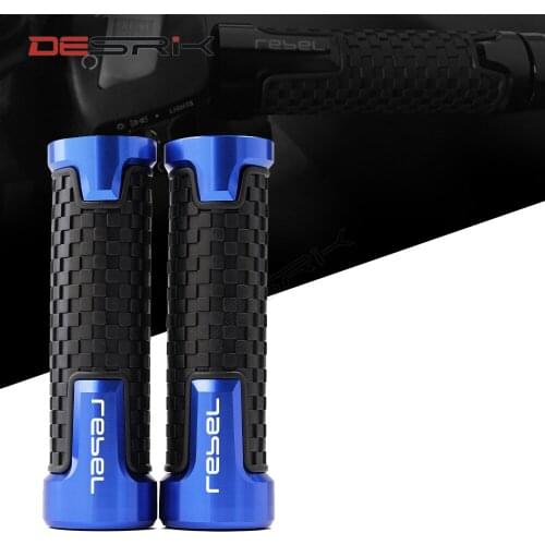 7/8" 22mm Motorcycle Accessories CNC Rubber Handlebar Grips Hand Bar Grip For Honda Rebel 300 CMX300 CMX 300 2017 2018 2019 2020
