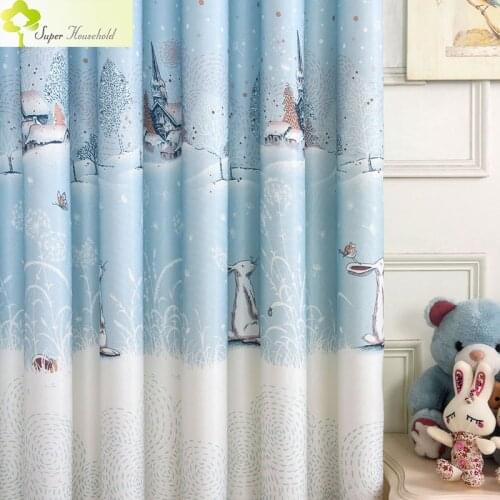 2018 Promotion Real Hospital Cafe Hotel Office Curtains Cartoon For Children For Bedroom Tulle Window Treatments Curtain 1 Pc