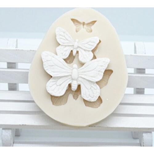 Lovely Butterfly Fondant Cake Silicone Mold Biscuits Pastry Mould Chocolate Candy Molds Cake Decoration Baking Tools M021