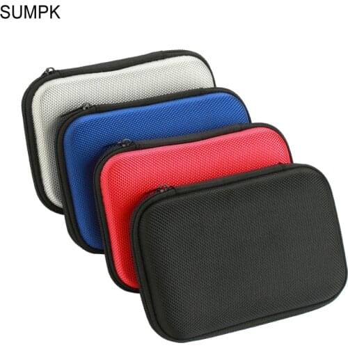 SUMPK 2pcs/lot 160x110x35mm External Battery Cases Portable EVA Mobile Power bank Storage Case Shockproof Carrying Bags