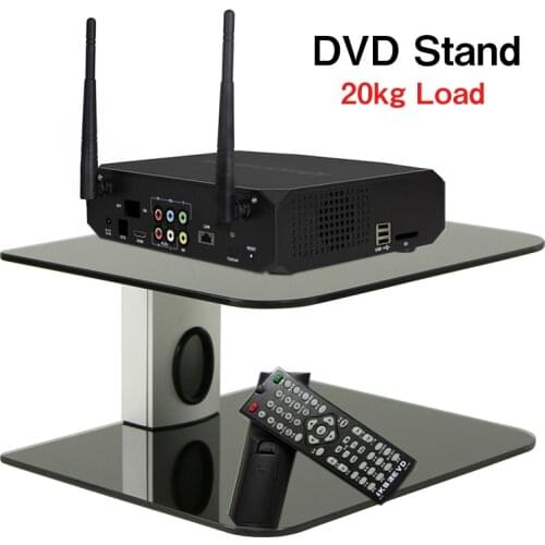 Universal DVD Projector Wall-mounted Bracket Set-Top Box, Double-layer Rack Load Weight 20 KG