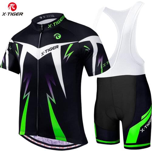 X-TIGER Cycling Jersey Set Summer Mountain Bike Cycling Clothing Breathable MTB Bicycle Sportswear Suit Man Cycling Clothes