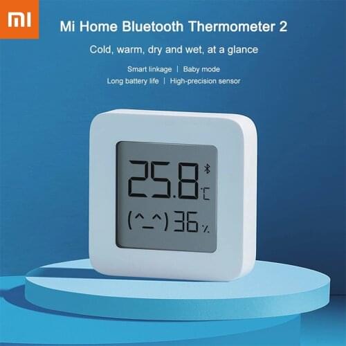 XIAOMI Bluetooth Digital Thermometer Hygrometer 2 LCD Screen Digital Moisture Meter Wireless Smart Temperature Humidity Sensor