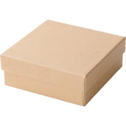 1Pc Kraft Cardboard Jewelry Gift Box for DIY Handmade Jewelry Box Classic Gift Packaging Paper Case Fresh Necklace Earrings Set