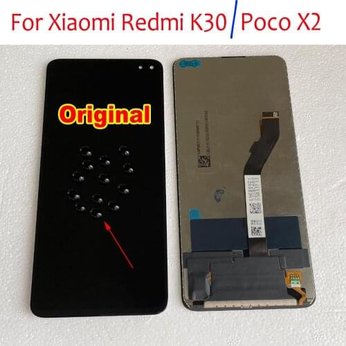 100% Original For Xiaomi Redmi K30 Poco X2 LCD Display Touch Panel Screen Digitizer Assembly Glass Sensor For Mi Pocophone X2
