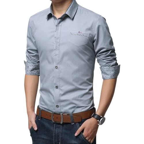 2021 Reserva Aramy new mens shirt printing cardigan slim long-sleeved social casual top embroidered high-quality shirt