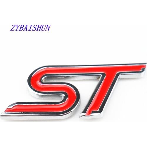 ABS Plastic Emblem ST Label Sticker 3D ST Logo Sticker for Ford Focus Fiesta Ecosport Sport Style Everest Kuga Mondeo accessory