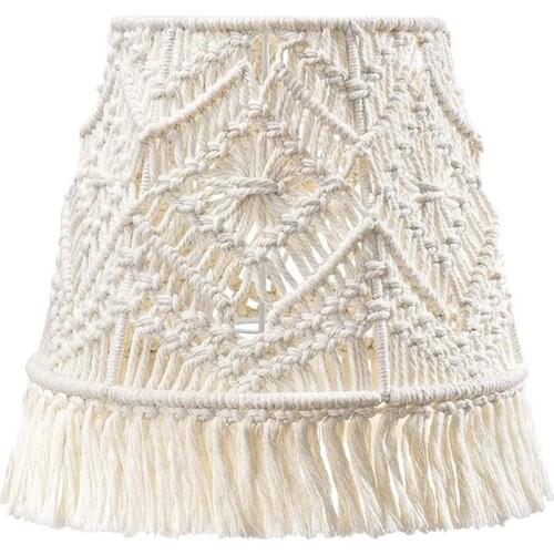 Promotion! Bohemian Macrame Lamp Shade Handmade Woven Floor Lamp Cover For Bedroom Cotton Rope Woven Lampshade Homestay Home Dec