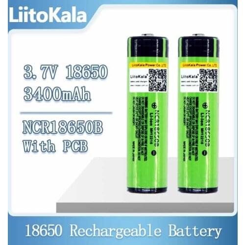 LiitoKala 18650 3.7V 2200mA Rechargeable lithium battery Light Flashlight batteries LED light battery + Pointed