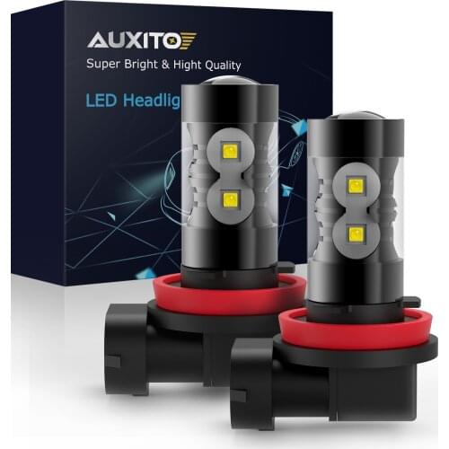 AUXITO 2x LED H8 H16 H10 H11 Fog Lamp 880 881 3157 T25 7443 T20 PSX24W LED Bulb H9 H16JP Car Daytime Running Light DRL 50W 6000K