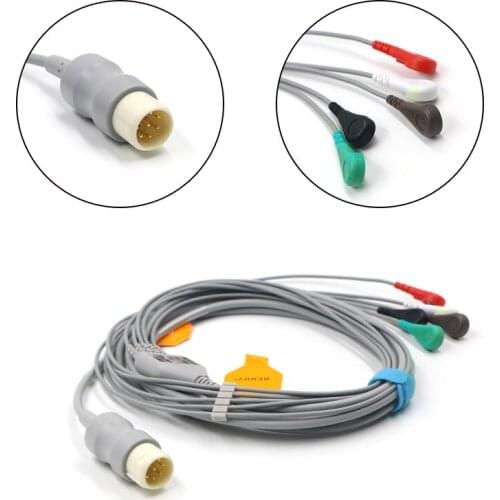 Quick shipping!!BERRY 2019 Nihon Kohden 8 Pins ECG Cable 5 lead