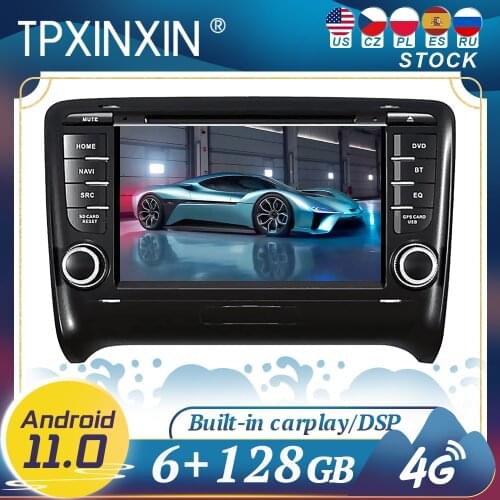 Carplay For Audi TT 2006 - 2012 Android 11 Car Radio Player GPS Navigation Head Unit Multimedia Stereo WIFI DSP BT