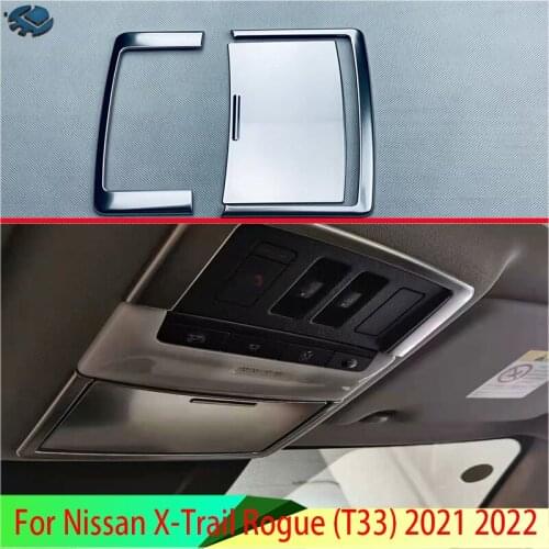 For Nissan X-Trail Rogue (T33) 2021 2022 Car Accessories Stainless Steel Before Interior Lights Reading Lights Trim Cover