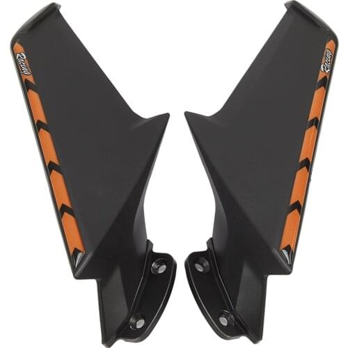 For Kawasaki ZX6R Fixed Wind Aerodynamic Wing Motorcycle Rearview Mirror Wind Flow Front Fairing Side Spoiler Winglets 03-04