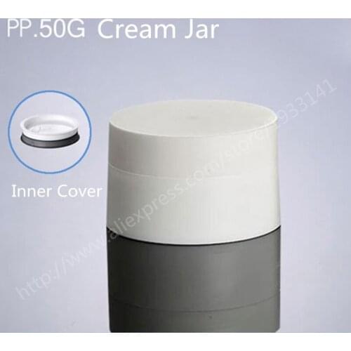 Hot sale 200pcs/lot 50G Taiwan imported cream bottle white cream bottle packaging travel bottled cosmetics bottles