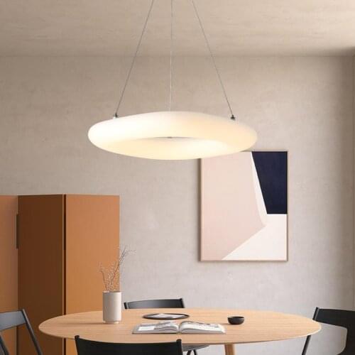 Ins Hot Dining Table PE LED Pendant Lamp Romantic White Cloud Princess Bedroom Loft Restaurant Bar Kitchen Decor Luminaire