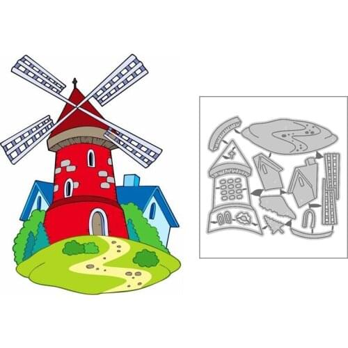 2020 New Hot Windmill Metal Cutting Dies Stencils and Scrapbooking Paper Spring For Foil Die Cut House Crafts Supplies No Stamp