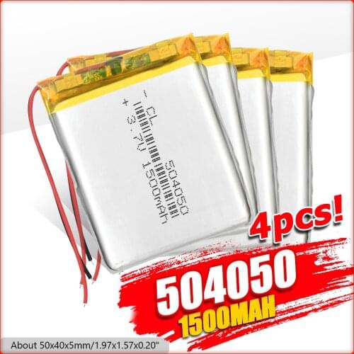 Size 504050 3.7v 1500mAh li-ion Lipo cells Lithium Li-Po Polymer Rechargeable Battery For Bluetooth speaker PDA DVR GPS notebook
