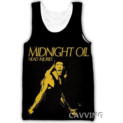 CAVVING 3D Printed Midnight Oil Band Tank Tops Harajuku Vest Summer Undershirt Shirts Streetwear for Men/women