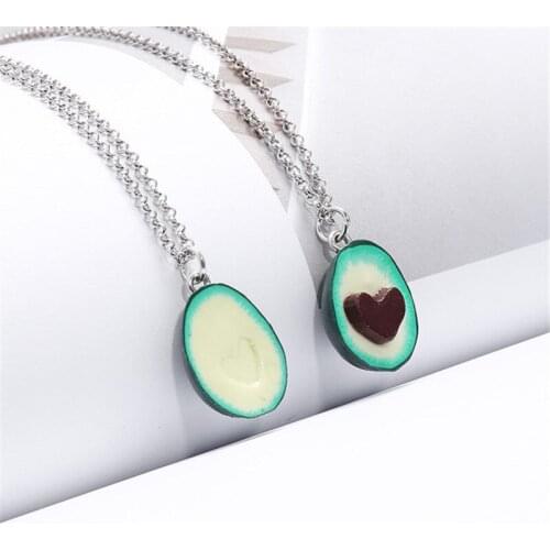 New Heart-shaped Avocado Necklace For Women Handmade Avocado Pendant Jewelry choker jewelry