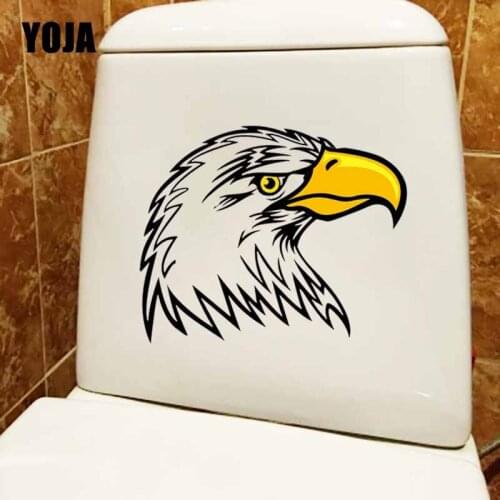 YOJA 22.4X18.3CM Toilet Seat Decal Boutique Owl Pattern Living Room Wall Sticker Home Decor T5-0577