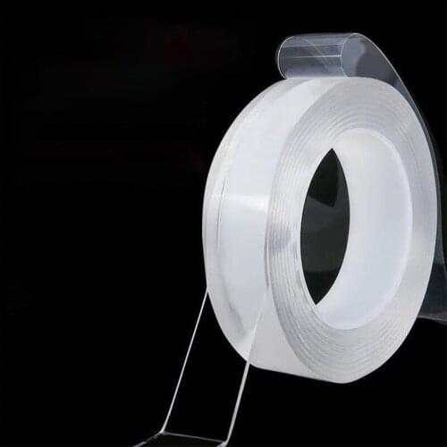 1/2/3/5M Nano Tape Double Sided Tape Transparent No Trace Reusable Waterproof Adhesive Tape Glue Cleanable Home Gekkotape
