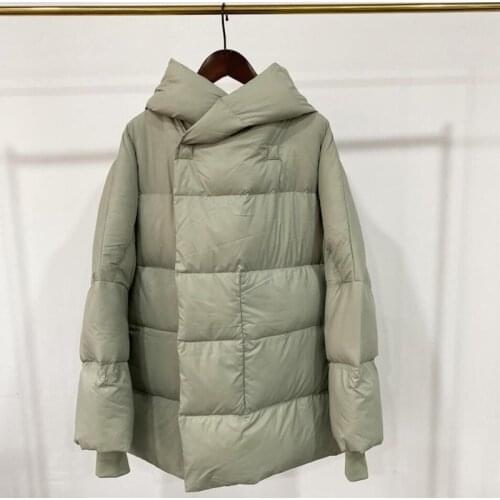 2021 New Winter Womens Jacket Short Warm Down Jacket With Hooded Thick White Duck Down Coat Female Windproof Parkas
