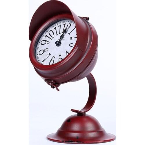 New Simple Retro Table Clock European Metal Alarm Clock Table Watch Living Room Office Bar Cafe Decoration Table Clock Vintage