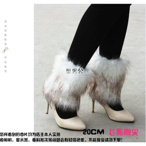 New Style Boot Cuff Fluffy Soft Furry Faux Fur Leg Warmers Boot Toppers Shoes Cover 101901