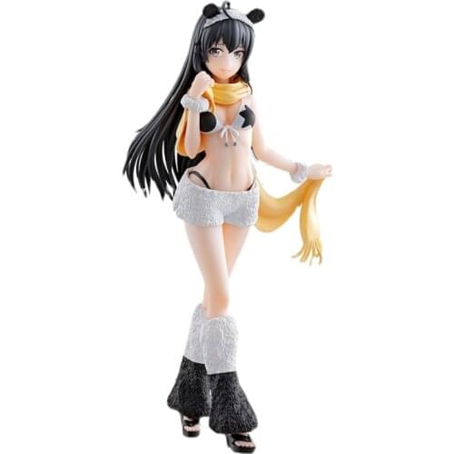 Original Anime Figure Yukino Yukinoshita Panda Action Figure Anime Model Decoration Collectible Toy Boxed Birthday Gift