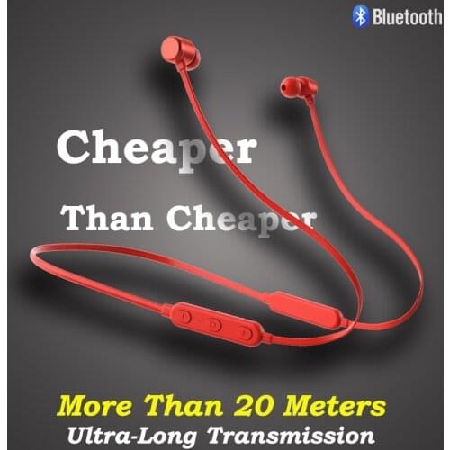 20 Meters Transmission, 5.0 Bluetooth Earphone Sports, Neckband Magnetic, Wireless Heavy Bass Stereo Earbuds With Mic