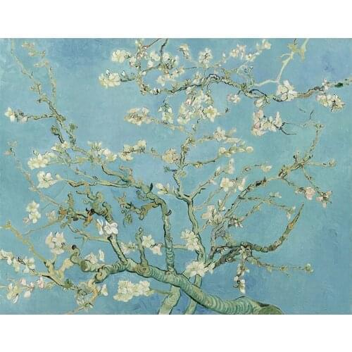 Full Square or round 5D DIY Diamond Painting "Apricot blossom Van Gogh" Embroidery Cross Stitch Mosaic Home Decor Gift FH049