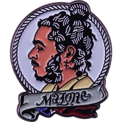 Post Malone Brooch Cool Rapper Musician pin bags jean and jackets decor