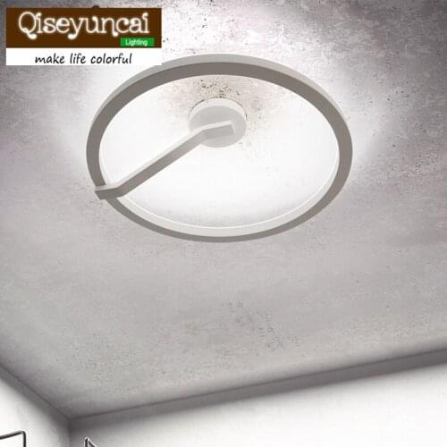 Qiseyuncai 2018 new Modern restaurant round led ceiling lamp simple creative art living room personality study room bedroom lamp