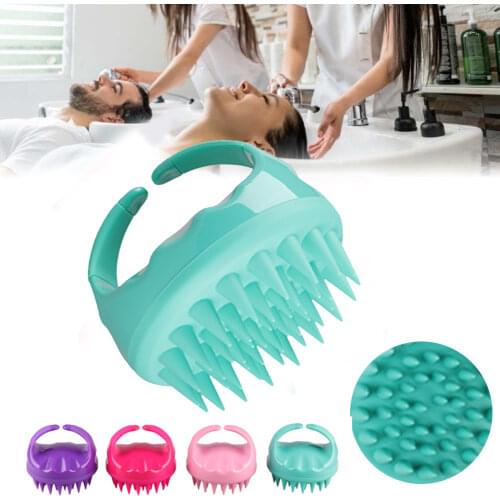 Shampoo Brush Hair Scalp Massager Wet and Dry Hair Shampoo Brushes Soft Silicon Rubber Brush for Women Pet Hair Cleaning