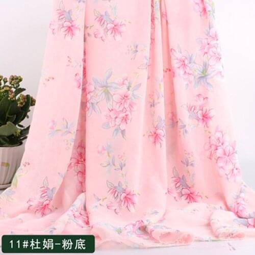 Chiffon Dress Fabric Holiday Elegant Flower Summer Fashion